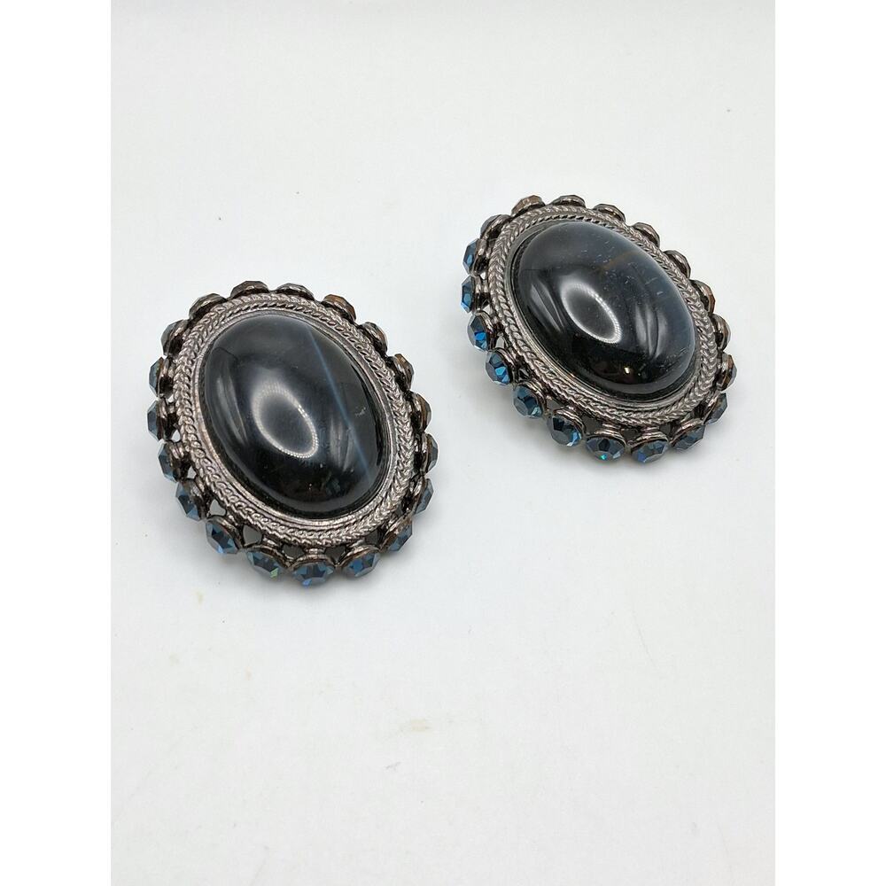 41.  Vintage earrings-possibly pietersite